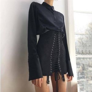 Orseund Iris Gamine Skirt in Black Size M